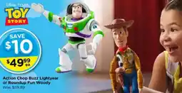 Toyworld Action Chop Buzz Lightyear or Roundup Fun Woody offer