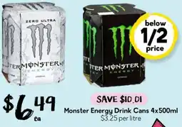Drakes Monster Energy Drink Cans offer