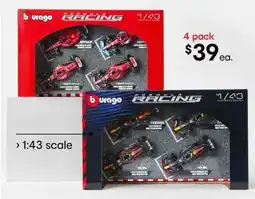 Kmart Bburago 1:43 Formula Racing Car Gift Pack offer