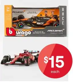 Kmart Bburago 1/43 Scale Race Formula Vehicle offer