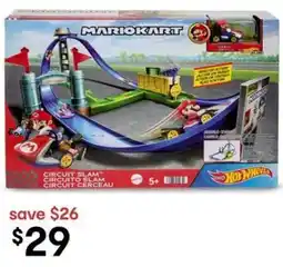 Kmart Hot Wheels Mario Kart Circuit Slam Track Set offer