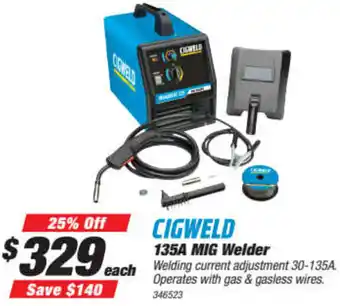 SuperCheap Auto 135A MIG Welder offer