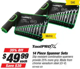 SuperCheap Auto 14 Piece Spanner Sets offer