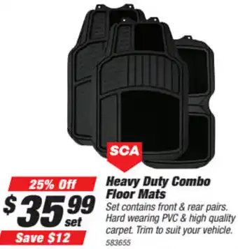 SuperCheap Auto Heavy Duty Combo Floor Mats offer