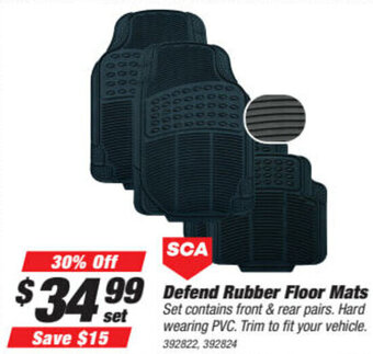 SuperCheap Auto Defend Rubber Floor Mats offer