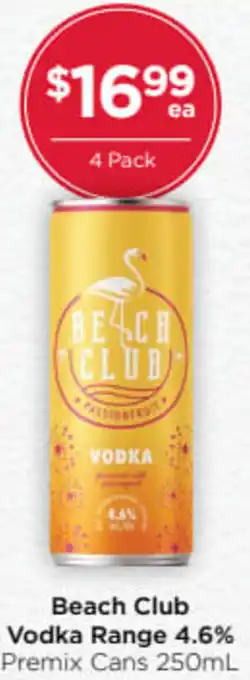 Beach Club Vodka Range 4.6%