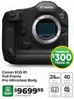Teds Cameras Canon EOS R1 Full Frame Pro Mirrorless Body offer