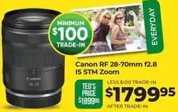 Teds Cameras Canon RF 28-70mm f2.8 IS STM Zoom offer