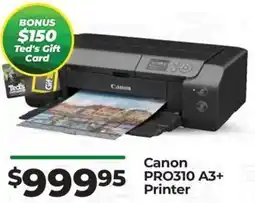 Teds Cameras Canon PRO310 A3+ Printer offer