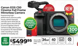 Teds Cameras Canon EOS C50 Cinema Full Frame Mirrorless Camera offer