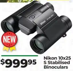Teds Cameras Nikon 10x25 S Stabilised Binoculars offer