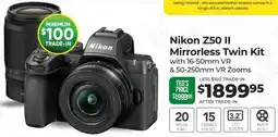 Teds Cameras Nikon Z50 II Mirrorless Twin Kit offer