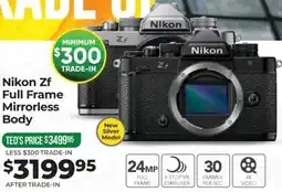 Teds Cameras Nikon Zf Full Frame Mirrorless Body offer