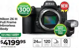 Teds Cameras Nikon Z6 III Full Frame Mirrorless Body offer