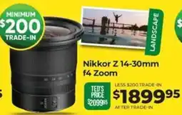 Teds Cameras Nikkor Z 14-30mm f4 Zoom offer