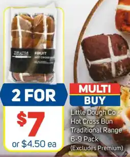 Foodland Little Dough Co Hot Cross Bun Traditional Range offer
