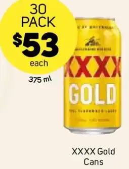 Foodland XXXX Gold Cans offer