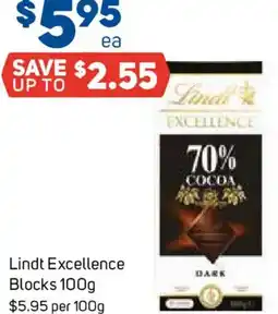 Foodland Lindt Excellence Blocks offer