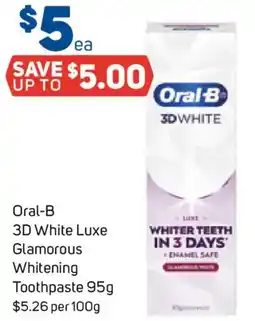 Foodland Oral-B 3D White Luxe Glamorous Whitening Toothpaste offer