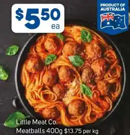 Foodland Little Meat Co. Meatballs offer