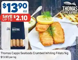 Foodland Thomas Cappo Seafoods Crumbed Whiting Fillets offer
