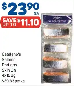 Foodland Catalano's Salmon Portions Skin On offer