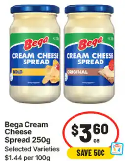 IGA Bega Cream Cheese Spread offer