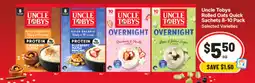 IGA Uncle Tobys Rolled Oats Quick Sachets offer