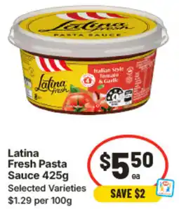 IGA Latina Fresh Pasta Sauce offer