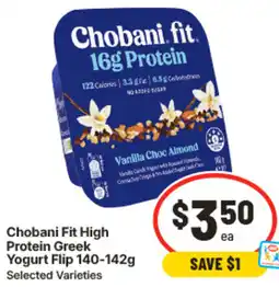 IGA Chobani Fit High Protein Greek Yogurt Flip offer