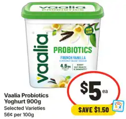IGA Vaalia Probiotics Yoghurt offer