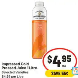 IGA Impressed Cold Pressed Juice offer