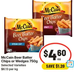 IGA McCain Beer Batter Chips or Wedges offer