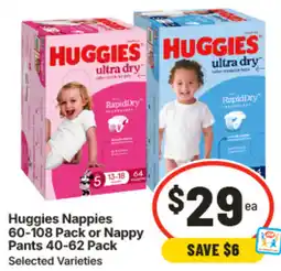IGA Huggies Nappies or Nappy Pants offer
