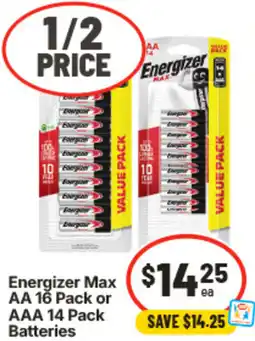 IGA Energizer Max AA or AAA Batteries offer