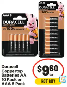 IGA Duracell Coppertop Batteries AA or AAA offer