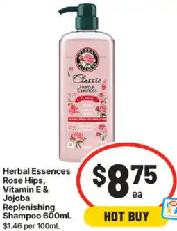 IGA Herbal Essences Rose Hips Vitamin E & Jojoba Replenishing Shampoo offer