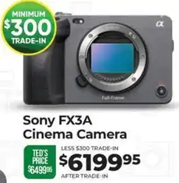 Teds Cameras Sony FX3A Cinema Camera offer