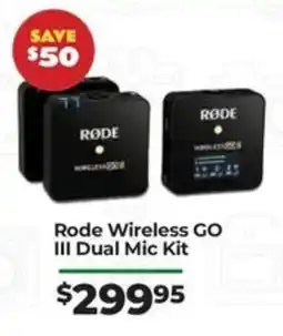 Teds Cameras Rode Wireless GO III Dual Mic Kit offer