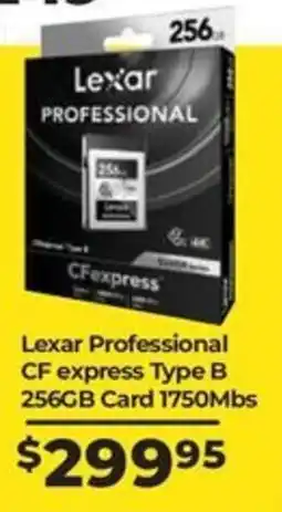 Teds Cameras Lexar Professional CF express Type B 256GB Card 1750Mbs offer