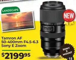 Teds Cameras Tamron AF 50-400mm F4.5-6.3 Sony E Zoom offer