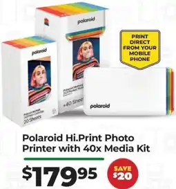 Teds Cameras Polaroid Hi.Print Photo Printer with 40x Media Kit offer
