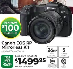 Teds Cameras Canon EOS RP Mirrorless Kit offer