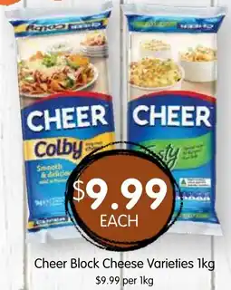 Spudshed Cheer Block Cheese Varieties offer