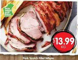 Spudshed Pork Scotch Fillet Whole offer