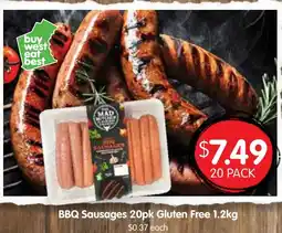 Spudshed BBQ Sausages Gluten Free offer