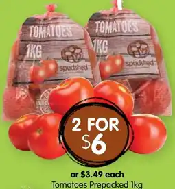 Spudshed Tomatoes Prepacked offer