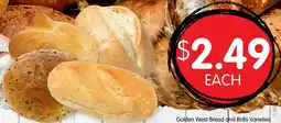 Spudshed Golden West Bread and Rolls Varieties offer
