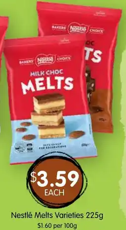 Spudshed Nestlé Melts Varieties offer