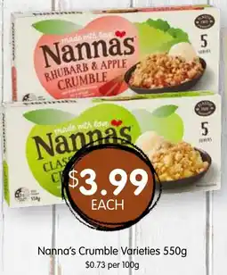 Spudshed Nanna's Crumble Varieties offer